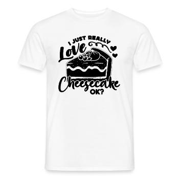 I Just Really Love Baker Desserts Cheesecake Lover - Männer T-Shirt - Weiß - Vorne - AI Model Male 178 dark (178cm)