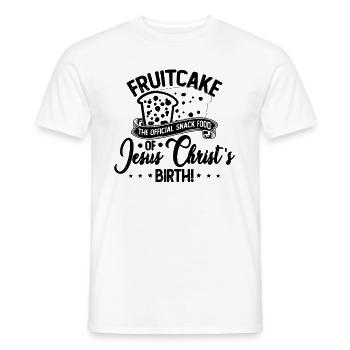 Fruitcake The Official Snack Nutty Fruitcake Lover - Men's T-Shirt - white - Front - AI Model Male 178 dark (178cm)