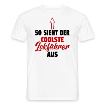 Dampflok Lokführer Eisenbahner Eisenbahn Vater - Männer T-Shirt - Weiß - Vorne - AI Model Male 178 dark (178cm)