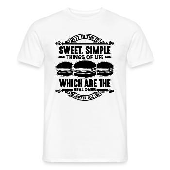 It Is The Sweet Simple Things Baking Macaron Lover - Men's T-Shirt - white - Front - AI Model Male 178 dark (178cm)
