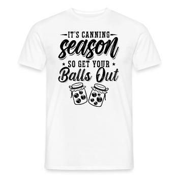 C’est la saison de la mise en conserve, alors procurez-vous une conserve de conserve - T-shirt homme - blanc - Devant - AI Model Male 178 dark (178cm)