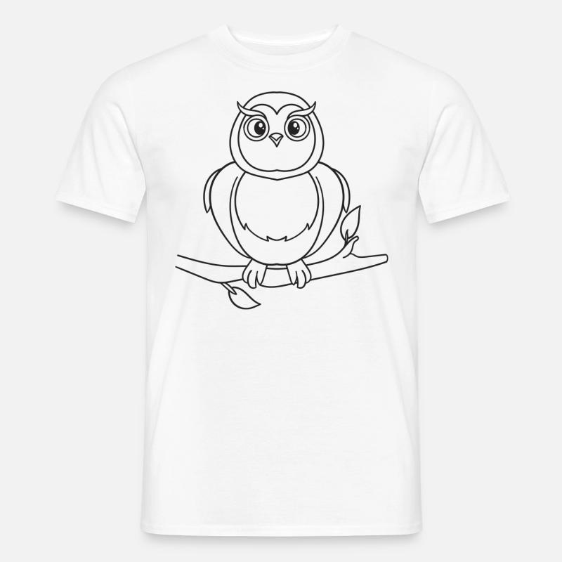 Eule, Vogel, Geschenk, Geschenkidee - Männer T-Shirt - Weiß
