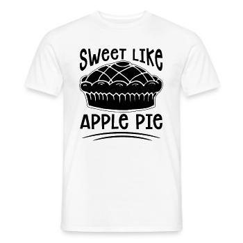 Sucré comme la tarte aux pommes Pâtisseries Amateur de tarte aux pommes - T-shirt homme - blanc - Devant - AI Model Male 178 dark (178cm)