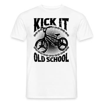 Kick It Old School BMX Racing Cycling BMX Rider - Männer T-Shirt - Weiß - Vorne - AI Model Male 178 dark (178cm)