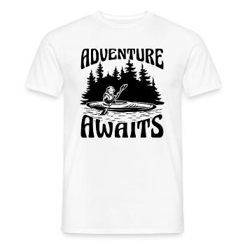 L’aventure attend l’amateur de kayak pédalo kayak - T-shirt homme - blanc - Devant - AI Model Male 178 dark (178cm)
