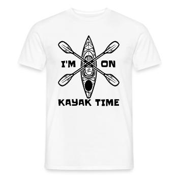 I'm On Kayak Time Kayaking Canoeing Kayak Lover - Men's T-Shirt - white - Front - AI Model Male 178 dark (178cm)