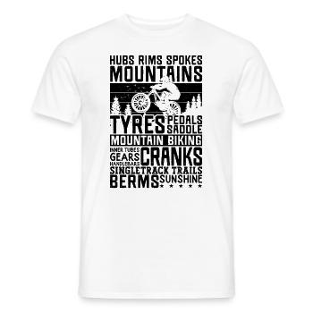 Moyeux Jantes Spokers Loves Bike Racing Mountain Biker - T-shirt homme - blanc - Devant - AI Model Male 178 dark (178cm)