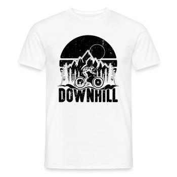 Downhill Racing Cyclist Bike Racing Mountain Biker - Men's T-Shirt - white - Front - AI Model Male 178 dark (178cm)