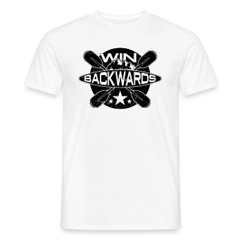 Gagnez à l’envers Aviron Sports nautiques Oarsmen Rameur - T-shirt homme - blanc - Devant - AI Model Male 178 dark (178cm)