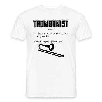 Trombonist Like A Normal Marching Band Trombonist - Men's T-Shirt - white - Front - AI Model Male 178 dark (178cm)