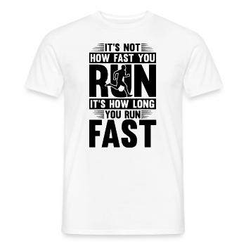 Ce n’est pas à quelle vitesse vous courez un marathon country runner - T-shirt homme - blanc - Devant - AI Model Male 178 dark (178cm)