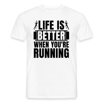 Life Is Better When Marathon Race Country Runner - Männer T-Shirt - Weiß - Vorne - AI Model Male 178 dark (178cm)