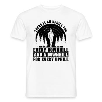 There Is An Uphill For Every Athletes Trail Runner - Men's T-Shirt - white - Front - AI Model Male 178 dark (178cm)
