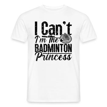 Je ne peux pas, je suis le joueur de badminton des sports de raquette - T-shirt homme - blanc - Devant - AI Model Male 178 dark (178cm)