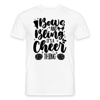 Bows And Bling It's A Cheer Squad Cheerleader - Männer T-Shirt - Weiß - Vorne - AI Model Male 178 dark (178cm)