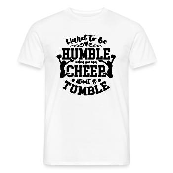 Difficile d’être humble quand vous êtes pom-pom girls de gymnastique - T-shirt homme - blanc - Devant - AI Model Male 178 dark (178cm)