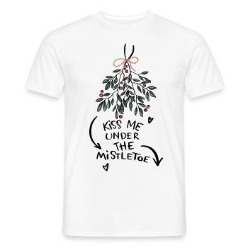 Kiss me - Männer T-Shirt - Weiß - Vorne - AI Model Male 178 dark (178cm)