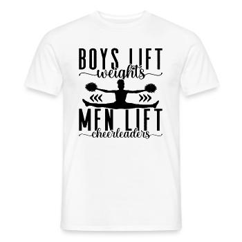 Boys Lift Weights Cheer Squad Dancer Cheerleader - Männer T-Shirt - Weiß - Vorne - AI Model Male 178 dark (178cm)