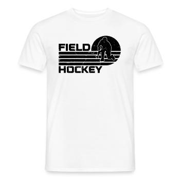 Field Hockey Retro Goalkeeper Lover Hockey Player - Men's T-Shirt - white - Front - AI Model Male 178 dark (178cm)