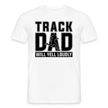 Papa de piste criera fort Sprinter de course athlétique - T-shirt homme - blanc - Devant - AI Model Male 178 dark (178cm)