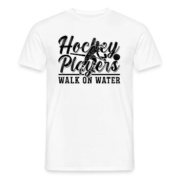 Hockey Players Walk On Foot Ball Hockey Player - Männer T-Shirt - Weiß - Vorne - AI Model Male 178 dark (178cm)
