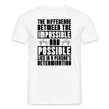 The Difference Between The Jumping High Jumper - Männer T-Shirt - Weiß - Vorne - AI Model Male 178 dark (178cm)