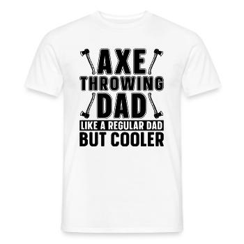 Dad Like A Regular Dad Hatchet Thrower Axe Thrower - Männer T-Shirt - Weiß - Vorne - AI Model Male 178 dark (178cm)