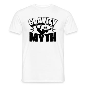 Gravity Is A Myth Track And Field Pole Vaulter - Men's T-Shirt - white - Front - AI Model Male 178 dark (178cm)