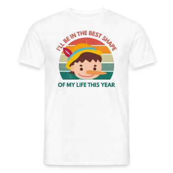 Best Shape Of My Life - Men's T-Shirt - white - Front - AI Model Male 178 dark (178cm)