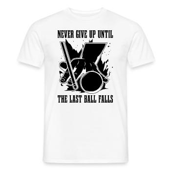 Never Give Up Until Cue Sports Snooker Pool Player - Männer T-Shirt - Weiß - Vorne - AI Model Male 178 dark (178cm)