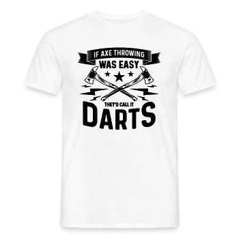 If Axe Throwing Was Easy Woodworking Axe Thrower - Männer T-Shirt - Weiß - Vorne - AI Model Male 178 dark (178cm)
