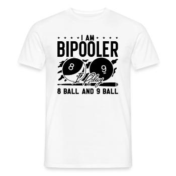 I Am Bipooler I Play Loves Cue Stick Pool Player - Männer T-Shirt - Weiß - Vorne - AI Model Male 178 dark (178cm)