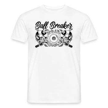 Ball Breaker Cue Sports Snooker Player Pool Player - Männer T-Shirt - Weiß - Vorne - AI Model Male 178 dark (178cm)