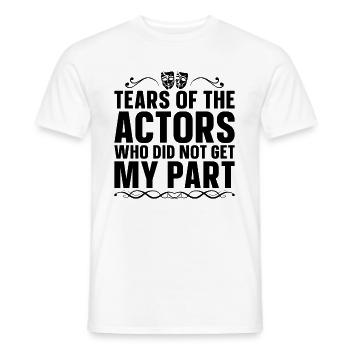 Tears Of The Actors Musical Drama Theatre Actor - Men's T-Shirt - white - Front - AI Model Male 178 dark (178cm)