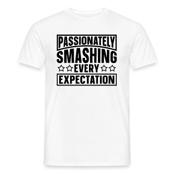 Passionately Smashing Musical Drama Theatre Actor - Men's T-Shirt - white - Front - AI Model Male 178 dark (178cm)
