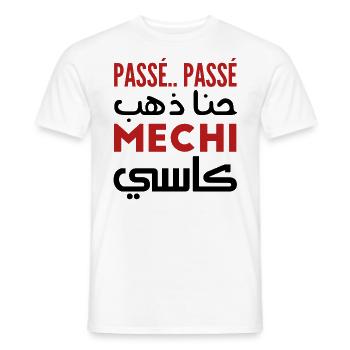 Passé passé hna dheb mechi cassé - T-shirt homme - blanc - Devant - AI Model Male 178 dark (178cm)