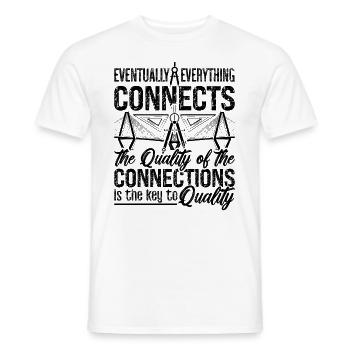 Finalement, tout relie les ingénieurs architectes - T-shirt homme - blanc - Devant - AI Model Male 178 dark (178cm)