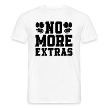 No More Extras Filmmaking Cinematography Filmmaker - Men's T-Shirt - white - Front - AI Model Male 178 dark (178cm)