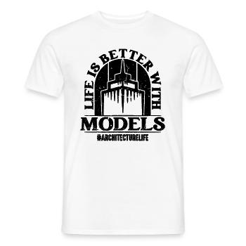 Life Is Better With Retro Architectural Architects - Männer T-Shirt - Weiß - Vorne - AI Model Male 178 dark (178cm)