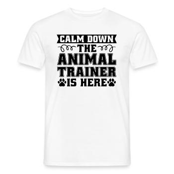 Calm Down The Animal Veterinarian Animal Trainers - Männer T-Shirt - Weiß - Vorne - AI Model Male 178 dark (178cm)