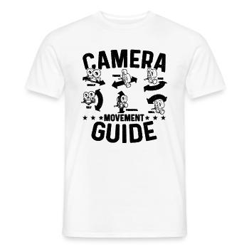 Guide de mouvement de caméra Caméraman Opérateurs de caméra - T-shirt homme - blanc - Devant - AI Model Male 178 dark (178cm)