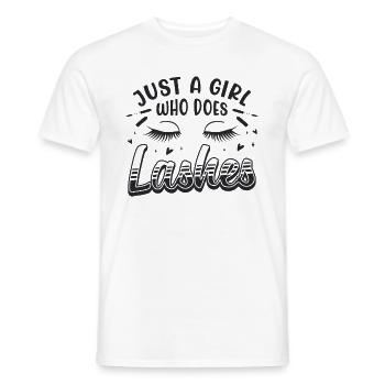 Juste une fille qui fait des maquilleurs cosmétologues - T-shirt homme - blanc - Devant - AI Model Male 178 dark (178cm)