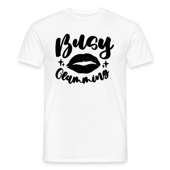 Occupé Glamming Aime Cosmétologue Maquilleurs - T-shirt homme - blanc - Devant - AI Model Male 178 dark (178cm)
