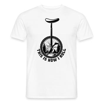 Voici comment je roule un monocycle monocycle monocycliste - T-shirt homme - blanc - Devant - AI Model Male 178 dark (178cm)