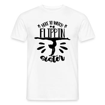 Ici pour regarder mon contorsionniste acrobate backflip - T-shirt homme - blanc - Devant - AI Model Male 178 dark (178cm)