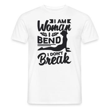 Je suis une femme Je plie Gymnaste Acrobate Contorsionniste - T-shirt homme - blanc - Devant - AI Model Male 178 dark (178cm)