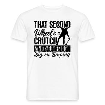 That Second Wheel Is A Unicycle Cycling Unicyclist - Men's T-Shirt - white - Front - AI Model Male 178 dark (178cm)