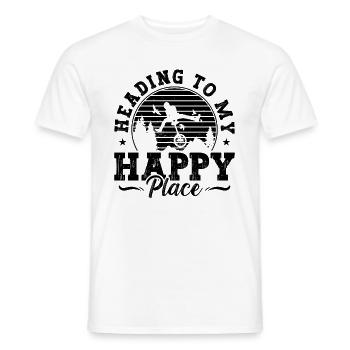 Heading To My Happy Unicycle Unicycling Unicyclist - Men's T-Shirt - white - Front - AI Model Male 178 dark (178cm)