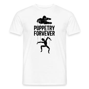 Marionnettes Forever Shadow Play Puppet Show Marionnettiste - T-shirt homme - blanc - Devant - AI Model Male 178 dark (178cm)