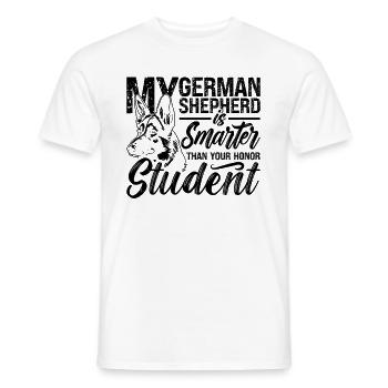 My German Shepherd Is Doggy German Shepherd Lover - Men's T-Shirt - white - Front - AI Model Male 178 dark (178cm)